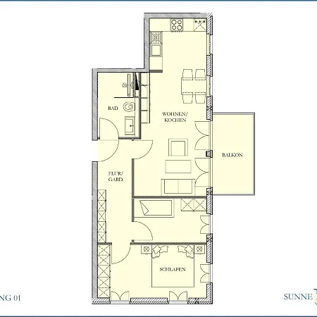 Sunnevelt-apartment-1 아파트 *